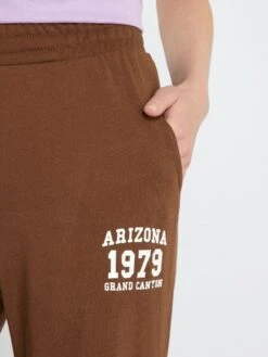 Pantalon Jogging Chiné Avec Inscription -Kiabi pantalon jogging chine avec inscription marron zj391 5 frb5 1