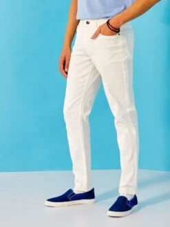 Pantalon Slim 5 Poches - L32 -Kiabi pantalon slim 5 poches l32 blanc wd104 42 frb4