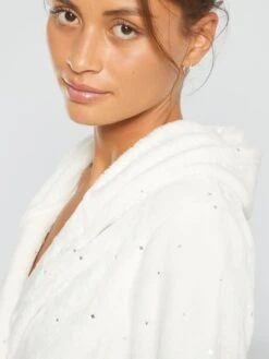 Peignoir à Capuche Maille Peluche 7 Peignoir à Capuche Maille Peluche -Kiabi peignoir a capuche maille peluche ecru zd462 1 frb2