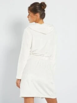 Peignoir à Capuche Maille Peluche 9 Peignoir à Capuche Maille Peluche -Kiabi peignoir a capuche maille peluche ecru zd462 1 frb4 1