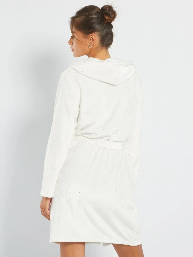 Peignoir à Capuche Maille Peluche 3 Peignoir à Capuche Maille Peluche