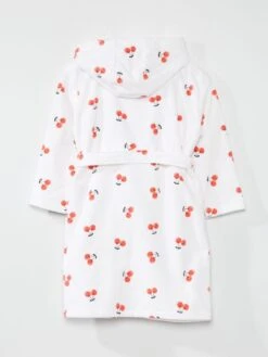 Peignoir éponge 'Cerises' -Kiabi peignoir eponge cerises blanc zn004 1 frb2 1