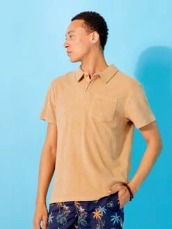 Polo En éponge -Kiabi polo en eponge beige ank07 1 frb3