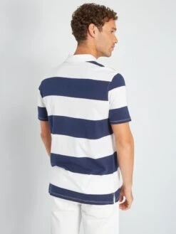 Polo En Jersey à Rayures