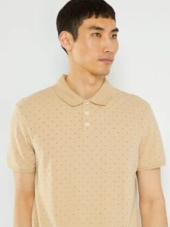 Polo En Piqué De Coton Avec Imprimé