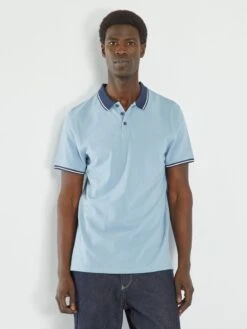Polo En Piqué De Coton 7 Polo En Piqué De Coton -Kiabi polo en pique de coton bleu denim zr768 1 frb3 1