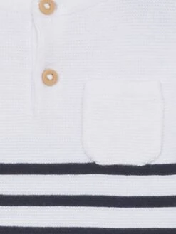 Pull à Col Tunisien En Maille -Kiabi pull a col tunisien en maille blancnoir a rayures zo877 3 frb2 1