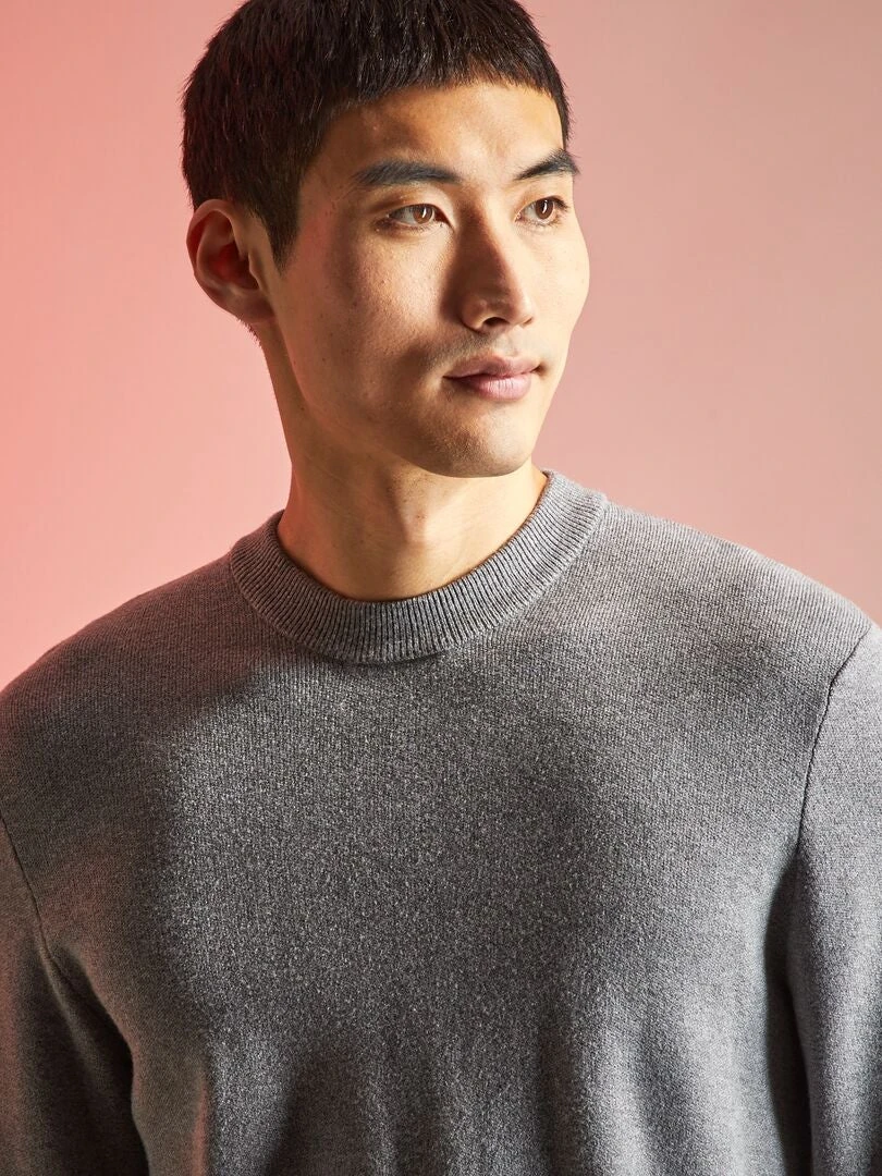 Pull Col Rond En Maille Fine Jauge 3 Pull Col Rond En Maille Fine Jauge