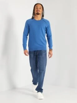 Pull En Maille Fine Unie - Facile à Enfiler -Kiabi pull en maille fine unie facile a enfiler bleu aca24 1 frb2