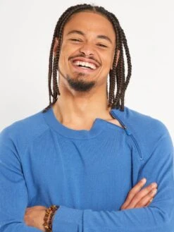 Pull En Maille Fine Unie - Facile à Enfiler -Kiabi pull en maille fine unie facile a enfiler bleu aca24 1 frb3