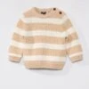 Pull En Maille Tricot -Kiabi pull en maille tricot beige raye zk710 1 frb1