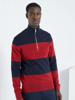 Pull Rayé Col Camionneur -Kiabi pull raye col camionneur rougmarine zj813 2 frb2