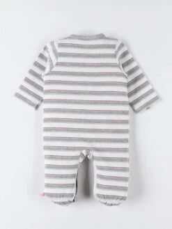 Pyjama 1 Pièce Rayé En Jersey, écru/gris Clair 6 Pyjama 1 Pièce Rayé En Jersey, écru/gris Clair -Kiabi pyjama 1 piece raye en jersey ecrugris clair vert bdc16 1 frb2