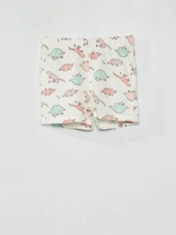 Pyjama Court En Jersey - 2 Pièces -Kiabi pyjama court en jersey 2 pieces blancrose zq608 2 frb2 1