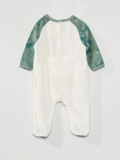 Pyjama Dors-bien En Velours 'Petit Beguin' -Kiabi pyjama dors bien en velours petit beguin blancvert zs112 1 frb3 1