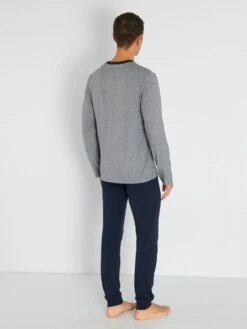 Pyjama Long En Jersey - 2 Pièces 11 Pyjama Long En Jersey - 2 Pièces -Kiabi pyjama long en jersey 2 pieces bleu zj999 1 frb4