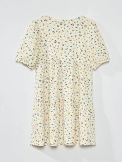 Robe à étages En Maille Gaufrée