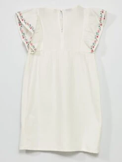 Robe Avec Fleurs Brodées