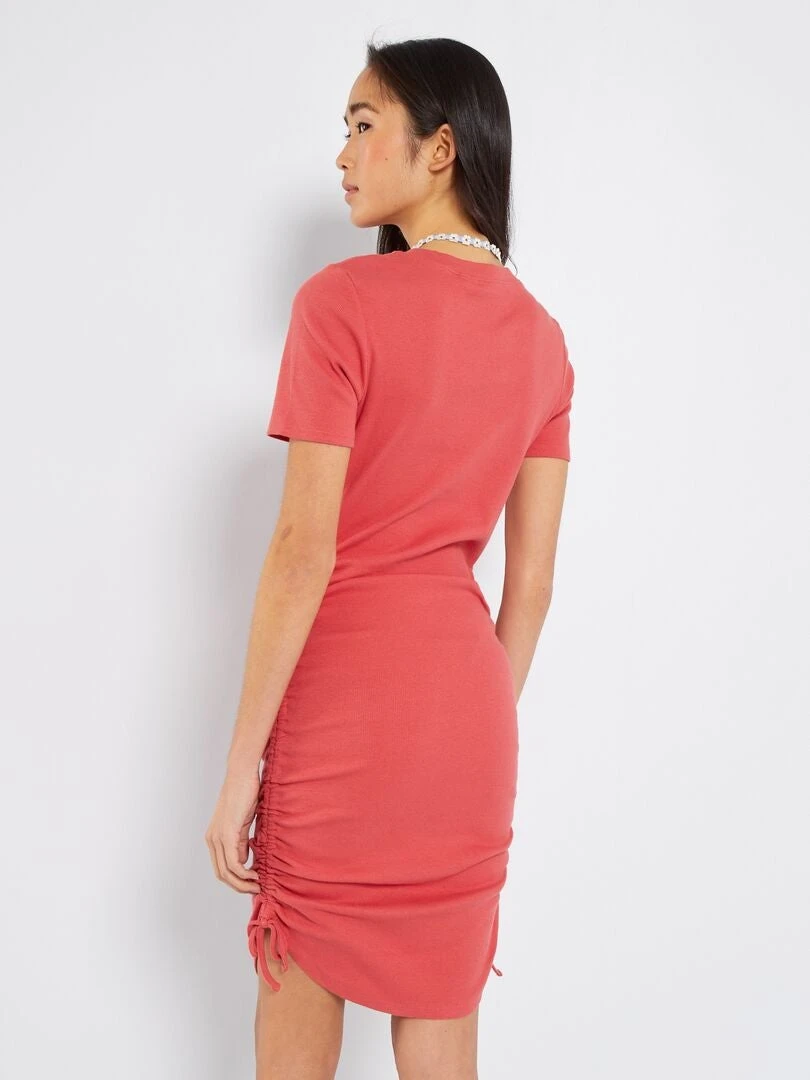 Robe Côtelé Avec Lien Coulissant 6 Robe Côtelé Avec Lien Coulissant – Image 4