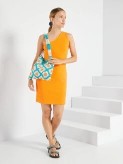 Robe Côtelée Asymétrique