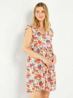 Robe Courte 'fleurie' 'JDY' -Kiabi robe courte fleurie jdy rose ail70 1 frb3