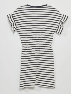 Robe En Jersey à Rayures