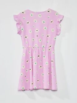 Robe En Maille Crêpée à Motifs