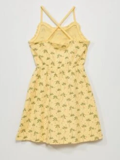 Robe En Maille Gaufrée -Kiabi robe en maille gaufree jaune zt122 2 frb3 1