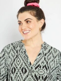 Robe Fluide Courte 'Only Carmakoma' -Kiabi robe fluide courte only carmakoma vert amd81 1 frb3