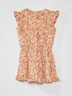 Robe Imprimée à Col Rond