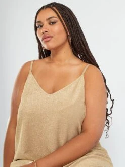 Robe Irisée à Bretelles -Kiabi robe irisee a bretelles dore aeg59 1 frb4 1