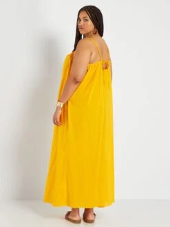 Robe Longue à Brettelles 10 Robe Longue à Brettelles -Kiabi robe longue a brettelles jaune acw24 1 frb3
