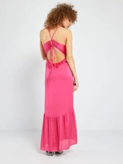 Robe Longue à Fines Bretelles 10 Robe Longue à Fines Bretelles -Kiabi robe longue a fines bretelles fuchsia ato04 2 frb4