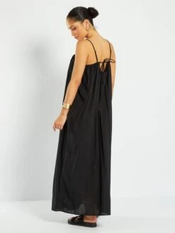 Robe Longue En Voile De Coton 9 Robe Longue En Voile De Coton -Kiabi robe longue en voile de coton noir acs93 2 frb3