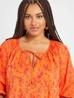 Robe Longue 'fleurie' -Kiabi robe longue fleurie orange zq764 1 frb5