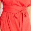 Robe Mi-longue Ceinturée En Jersey 2 Robe Mi-longue Ceinturée En Jersey -Kiabi robe mi longue ceinturee en jersey rouge zq762 1 frb5