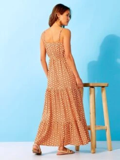 Robe Midi à Bretelles -Kiabi robe midi a bretelles marron ach07 1 frb3