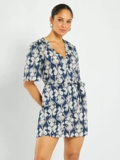 Robe Portefeuille Avec Imprimé -Kiabi robe portefeuille avec imprime bleu zq787 1 frb5