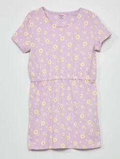 Robes En Jersey Avec Imprimé - Lot De 2 -Kiabi robes en jersey avec imprime lot de 2 jauneviolet zm682 1 frb4 1