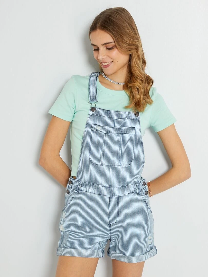 Salopette En Jean Effet Destroy 4 Salopette En Jean Effet Destroy – Image 2