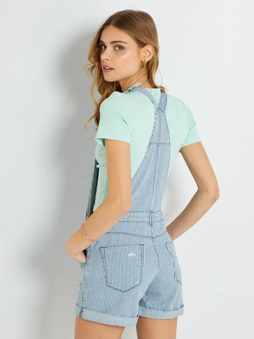 Salopette En Jean Effet Destroy 6 Salopette En Jean Effet Destroy – Image 4