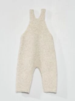 Salopette Longue En Maille Tricot -Kiabi salopette longue en maille tricot beige clair zg041 3 frb5