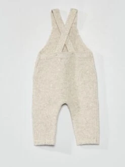 Salopette Longue En Maille Tricot -Kiabi salopette longue en maille tricot beige clair zg041 3 frb6 1