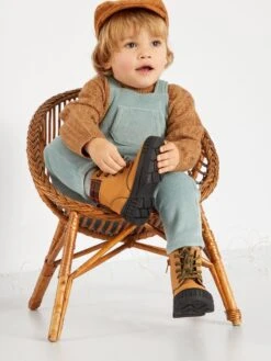 Salopette Longue En Maille Velours -Kiabi salopette longue en maille velours bleu zf974 2 frb3