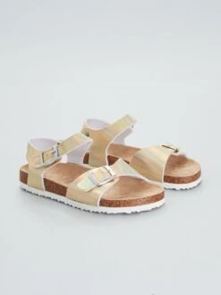 Sandales En Simili Irisé -Kiabi sandales en simili irise dore acr80 1 frb3