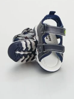 Sandales Plates Type Sport -Kiabi sandales plates type sport bleu navy alc60 2 frb5 1