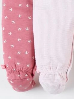 Set De 2 Pyjamas 1 Pièce, Clair/rose Foncé -Kiabi set de 2 pyjamas 1 piece clairrose fonce rose bdb99 1 frb3 1