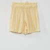 Short Avec Fils Brillants -Kiabi short avec fils brillants jaune zm288 4 frb2