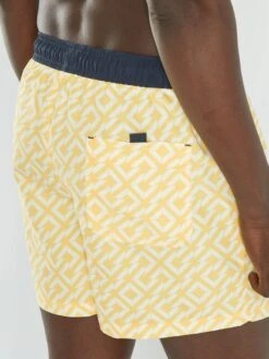 Short De Bain Avec Motifs Géométrique -Kiabi short de bain avec motifs geometrique jaune zr612 3 frb3