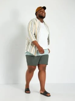 Short De Bain 'color-block' -Kiabi short de bain color block kaki zq601 2 frb3